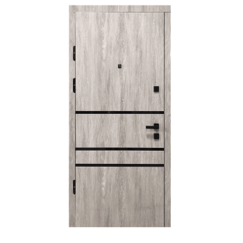 PRO LINE Latina kültéri acél bejárati ajtó, MDF borítással, amely magas minőségű és tartós szerkezetet biztosít.