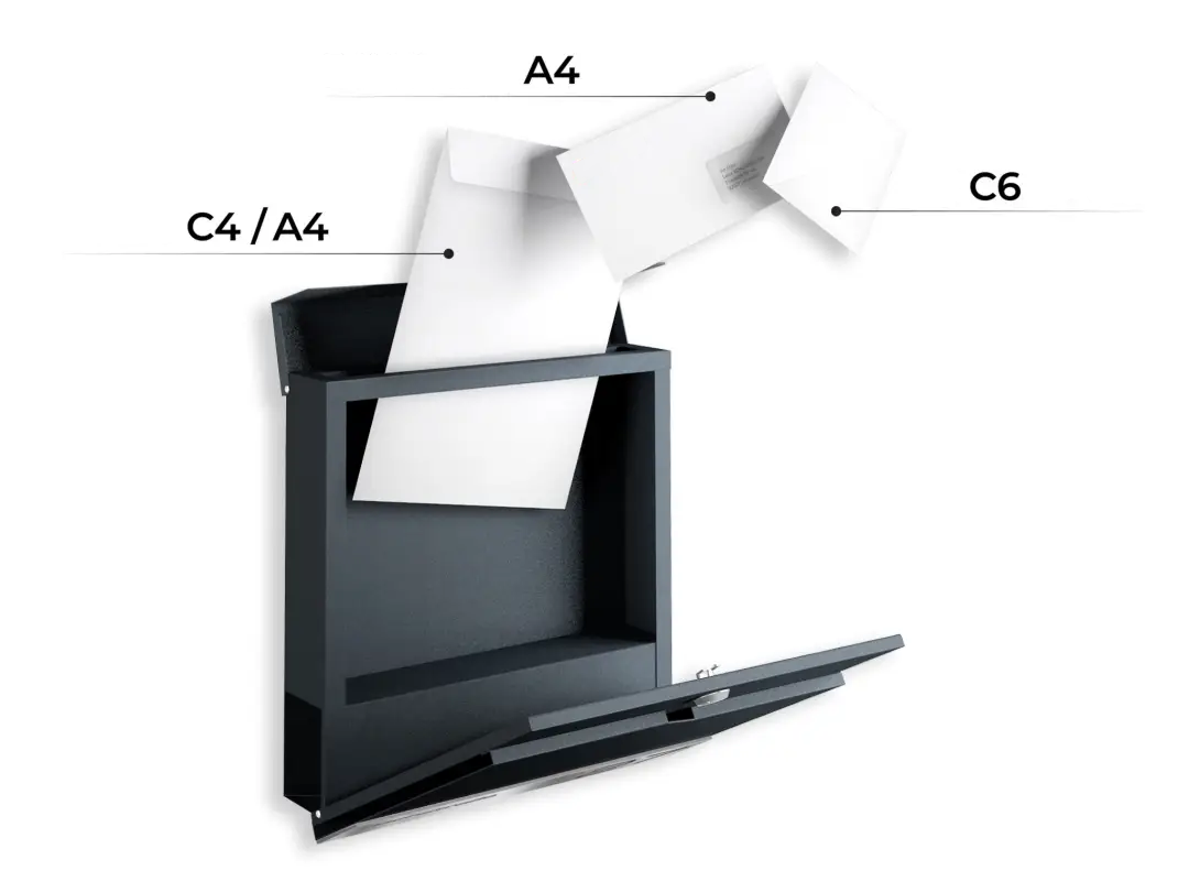 ART modern dizájnú kültéri postaláda
